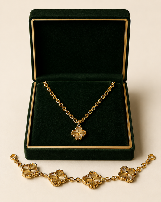 SET VAN CLEEF EN ORO LAMINADO 18K